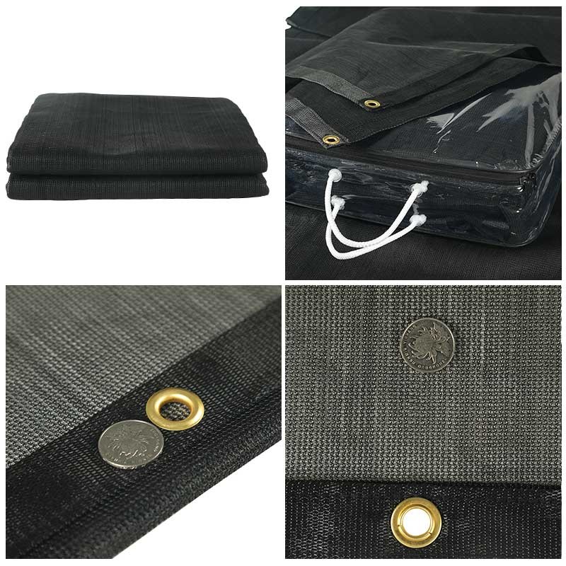 Lonas de malla negra