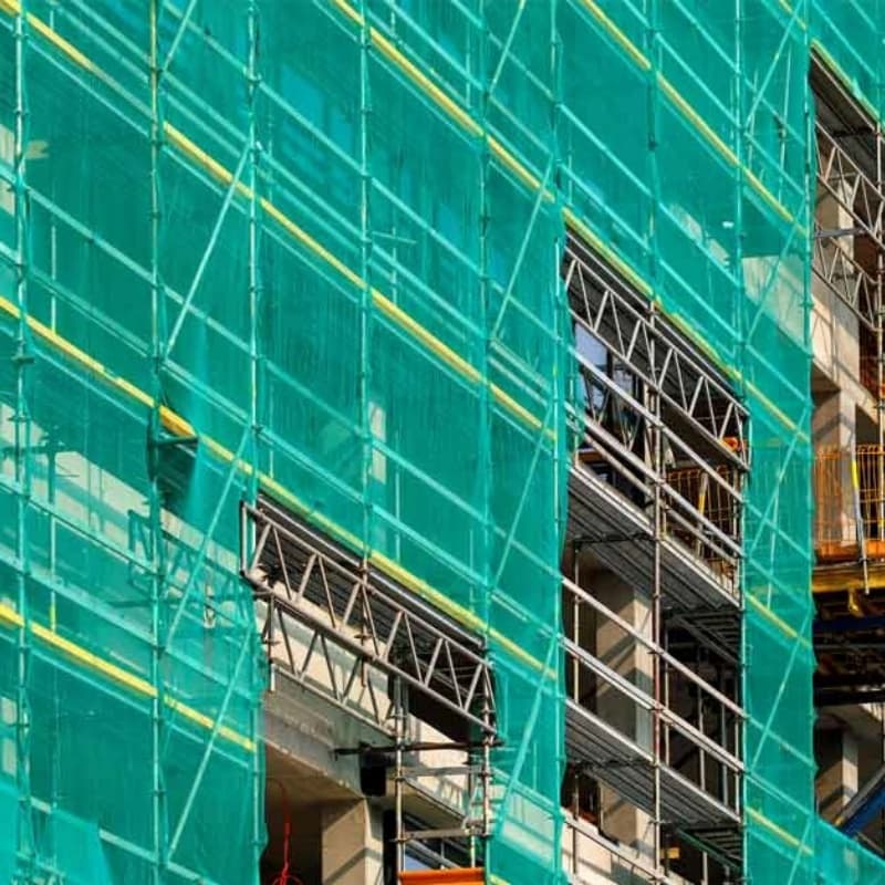 Red de seguridad para escombros de construcción