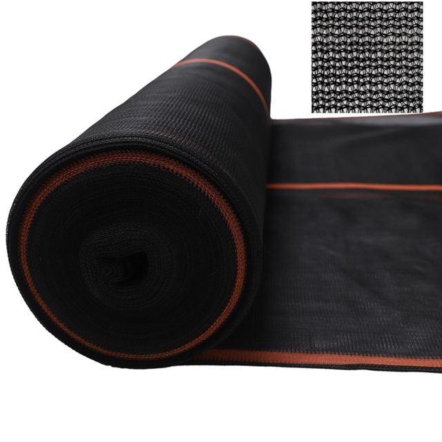 Malla de seguridad contra escombros de HDPE negro resistente al fuego de 2,6 m x 45,7 m con protección UV.