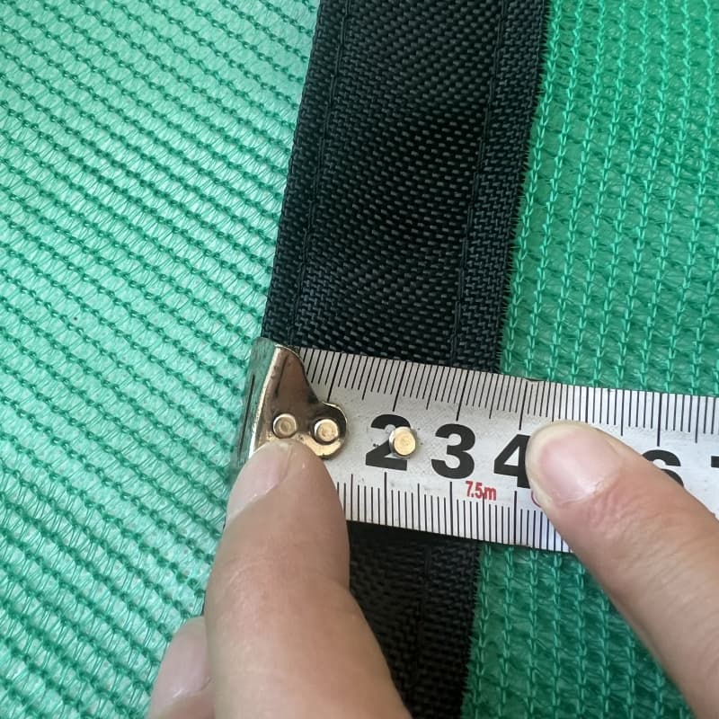 140gsm Green Color 50% shade rating with 60cm apart copper buckle t for Shade Mesh Tarp with copper buckle