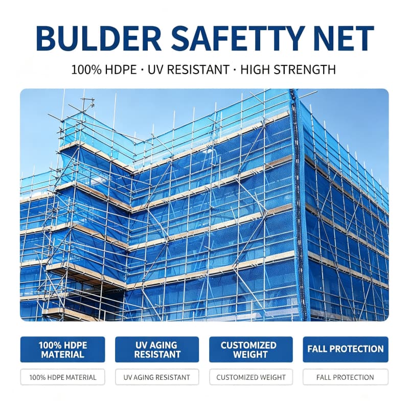 Building fall protection net