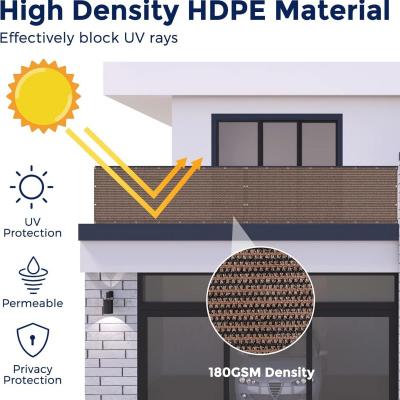 Malla de plástico HDPE anti-UV para cercas, para privacidad de balcones y cortavientos